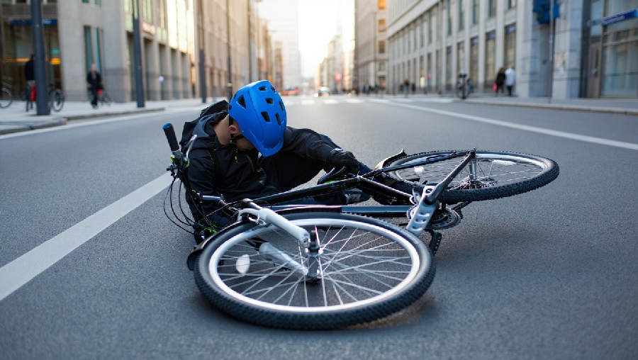 Ongeval op weg naar werk met fiets